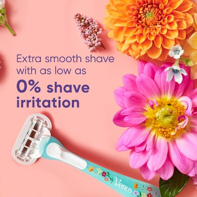 Venus + Rifle Paper Co. Extra Smooth Sensitive 5-Blade Women's Disposable Razors - 2ct