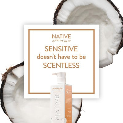 Native Sensitive Series Hypoallergenic Fragrance 24-Hour Hydrating Body Wash - Bare Coconut - 18 fl oz: Paraben-Free, Sulfate-Free
