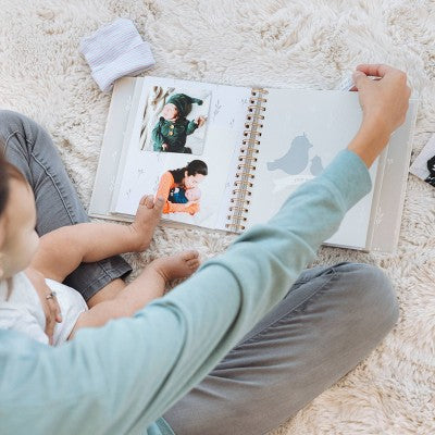 Pearhead Square Baby Memory Book - Woodland Print: Hardcover Family Relationships Book