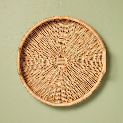 18" Round Rattan Decorative Tray - Hearth & Hand with Magnolia