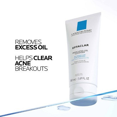 La Roche Posay Effaclar Acne Face Cleanser Medicated Gel Face Cleanser with Salicylic Acid for Acne Prone Skin - 1.69 fl oz