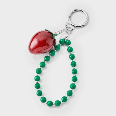 Glitter Strawberry Beaded Bag Charm - Wild Fable Multi