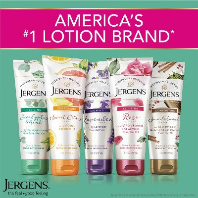 Jergens Rose Triple Butter Blend Body Butter, Rose Lotion, Moisturizer with Camellia Essential Oil Scented - 7 fl oz