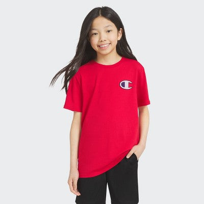 Champion Kids' Signature Patch Graphic T-Shirt - Red S
