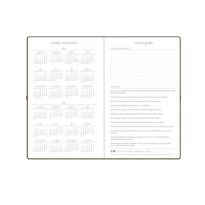 Rhi James for Blue Sky Weekly/Monthly Planner 15 Month Bookbound 5"x8" Faux Leather Hardcover - Chestnut