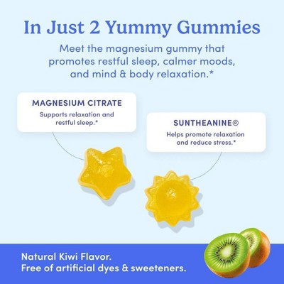 First Day Kids' Nighttime Reset Magnesium Gummies for Relaxed Mind and Body - Sun Kiwi - 50ct