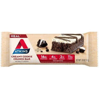Atkins Creamy Cookie Crunch Meal Bar - 5pk