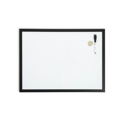 U Brands 17"x23" Wood Frame Dry Erase Board Black (LOCAL PICKUP ONLY)