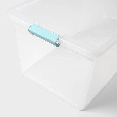 66qt Clear Storage Bin with Latches - Brightroom (LOCAL PICKUP ONLY)