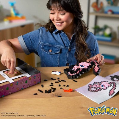 MEGA Pokemon Mew Building Toy Kit 434pc Retro Set