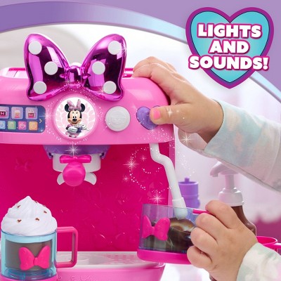 Disney Jr. Minnie Mouse Rise and Shine Bowrista Set 10" Play Espresso Machine Ages 3 and Up