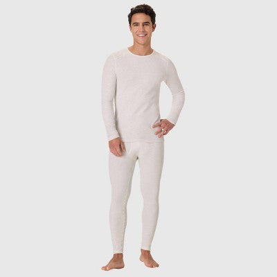 Hanes Men's Thermal Long Sleeve Waffle Knit Shirt - Oatmeal M