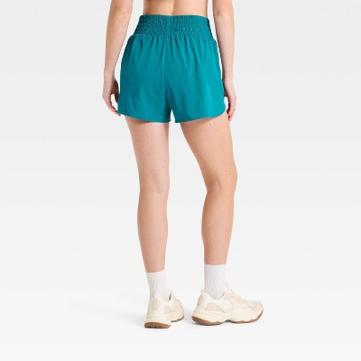 Women's Woven High-Rise Shorts 3" - All In Motion Teal Blue S