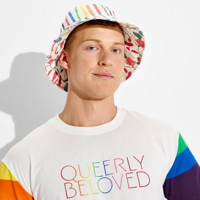Pride Adult Canvas Reversible Bucket Hat - Multicolor Striped