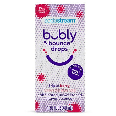 bubly bounce Caffeinated Triple Berry Flavor Drops - 1.36 fl oz