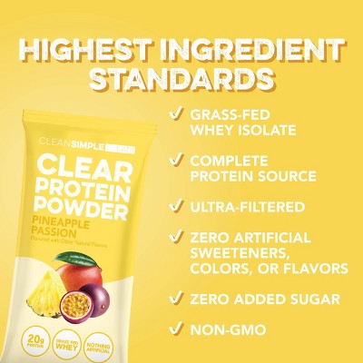 Clean Simple Eats Clear Protein Powder Pineapple Passion - 1.00oz/1 Stick