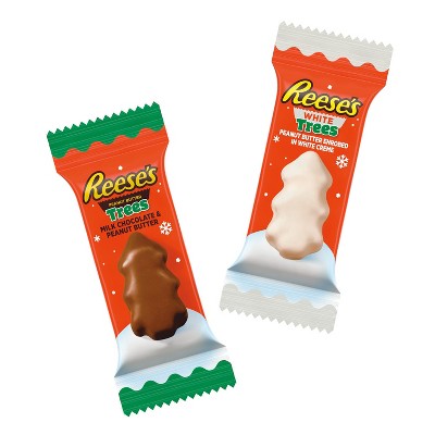Reese's Christmas Assorted Milk Chocolate and White Creme Peanut Butter Trees Candy - 18.6oz