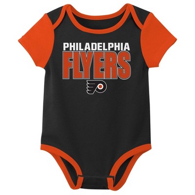 NHL Philadelphia Flyers Infant Boys' 3pk Bodysuit - 3-6M