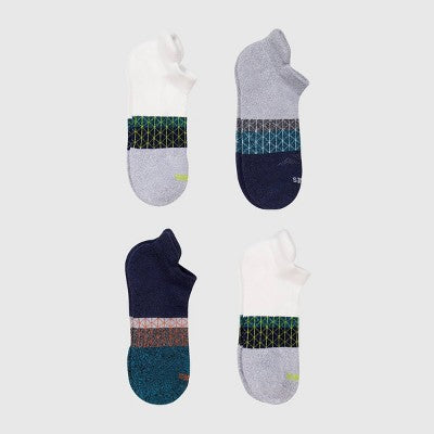 Hanes Men's 3pk +1 Absolute Active Cushioned Heel Shield Socks - White/Heathered Black 6-12: Cotton Blend, Arch Support, Seamless Toe
