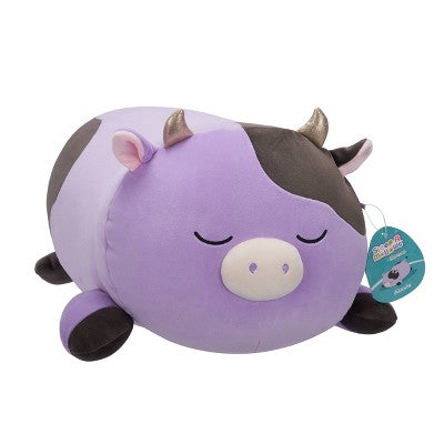 18" Alexie Purple and Black Cow with Gold Horns Squishmallows Plush