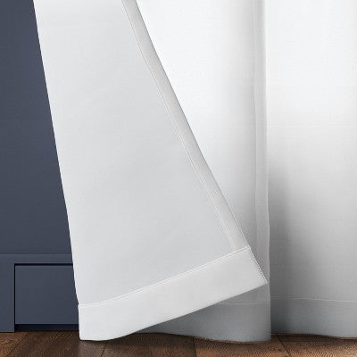 2pk 54"x84" Light Filtering Farrah Curtain Panels White - Threshold: UV Protection, OEKO-TEX Certified, Rod Pocket