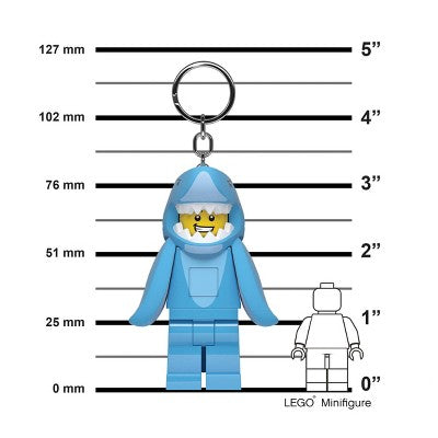 LEGO Minifigures Keychain Light - Shark Suit Guy: ABS Mini Figure with Batteries