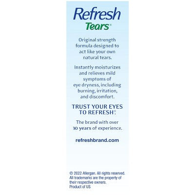 Refresh Tears Moisture Drops for Dry Eyes - 0.5 fl oz/2ct