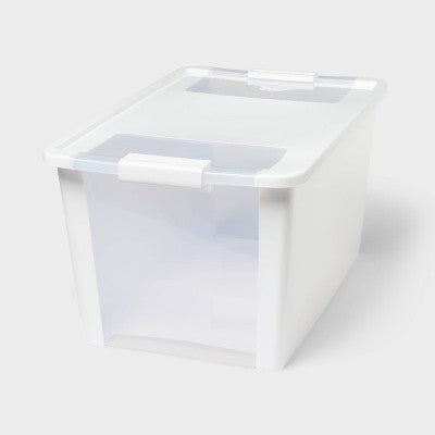 Latching Window Utility Storage Box Large True White - Brightroom