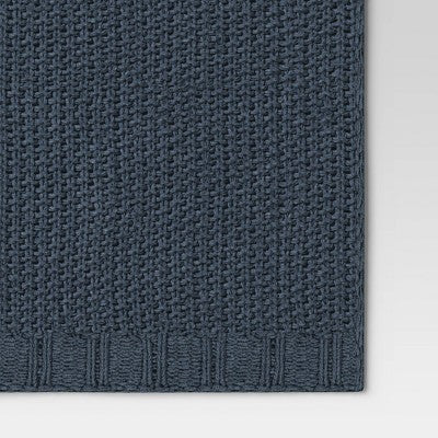 50"x60" Chenille Knit Throw Blanket Steel Blue - Threshold