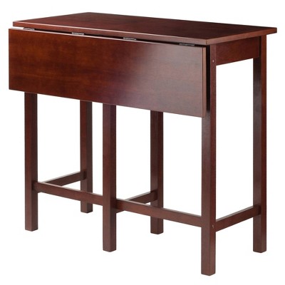 Lynnwood High Drop Leaf Dining Table Antique Walnut - Winsome: Solid Wood, Bar-Height, Rectangular (LOCAL PICKUP ONLY)