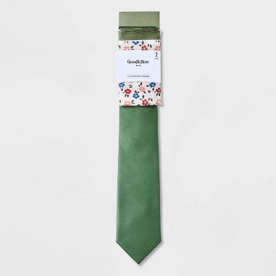 Men's Tie and Suspender Set with Pocket Square 2pc - Goodfellow & Co Floral Print One Size Fits Most