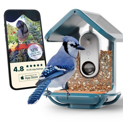 Birdbuddy Pro Solar Smart Bird Feeder + Perch Extender
