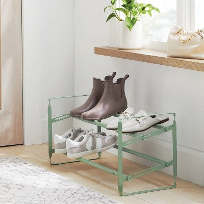 2 Tier Expandable Shoe Rack Green - Brightroom (LOCAL PICKUP ONLY)