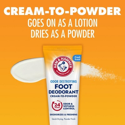 Arm & Hammer Odor Destroying Foot Deodorant Cream-to-Powder - 3.4 fl oz