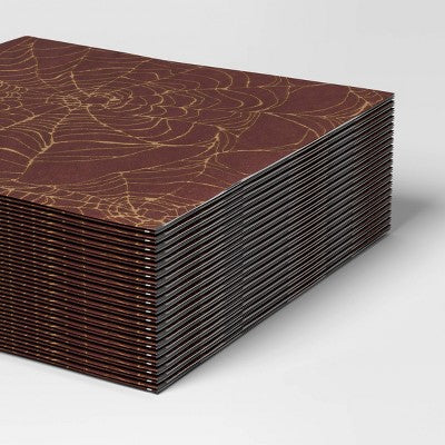 20ct Halloween Paper Disposable Beverage Napkins Dark Red - Threshold