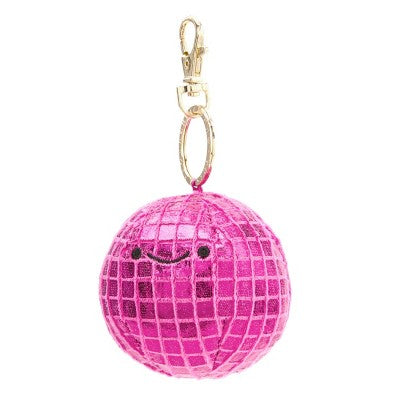 FAO Schwarz Toy Plush Keychain Disco Pink