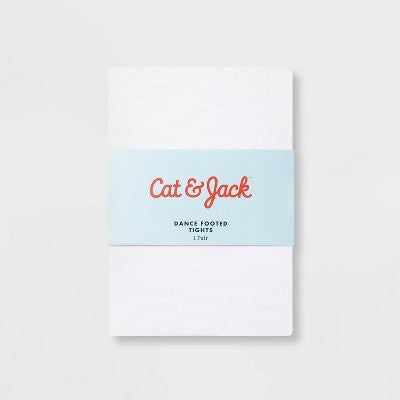 Girls' Footed Dance Tights - Cat & Jack White M