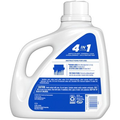 Purex Unscented Free Clear Liquid Laundry Detergents 115 Loads - 150oz