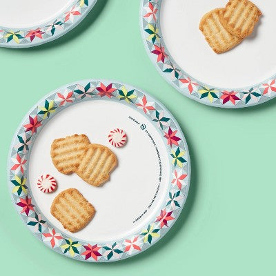 Holiday Disposable Dinnerware Plates 10" - Quilted Star - 20ct - up&up