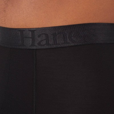 Hanes Originals Premium Men's SuperSoft Boxer Briefs 2pk - Black S