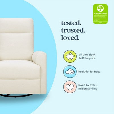 DaVinci Erin Press-Back Recliner and Swivel Glider - Vanilla (LOCAL PICKUP ONLY)