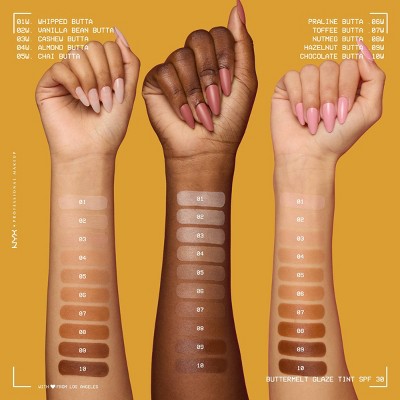 NYX Professional Makeup Buttermelt Glaze Skin Tint with SPF 30 - Praline Butta - 1.01 fl oz