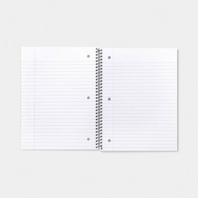 Wide Rule 1 Subject 7.5"x10.5" Spiral Notebook Orange - Dealworthy