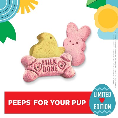 Milk-Bone Peeps Easter Pail Marshmallow Flavor Crunchy Dog Treats - 22oz