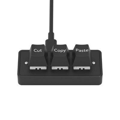 Gems Cut, Copy, Paste Keypad - Black: USB-A Membrane, 60% Layout, Business Use