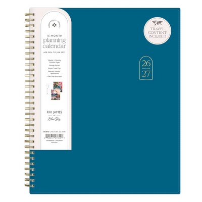 Rhi James for Blue Sky Weekly/Monthly Planner 15 Month Wirebound 8.5"x11" Solid - Indigo