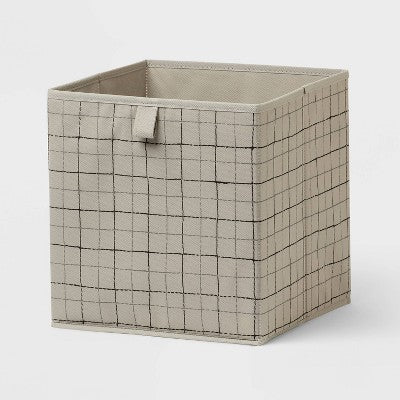 11" Fabric Bin Gray Pattern - Brightroom