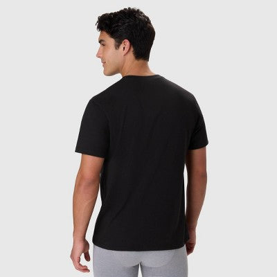 Hanes Men's 5pk T-Shirt Undershirts, Premium Everyday Tee Midweight Crewneck Shirt Pack, Wicking - Black M