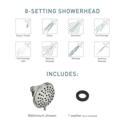 Moen Attune Wallmount Showerhead Brushed Nickel