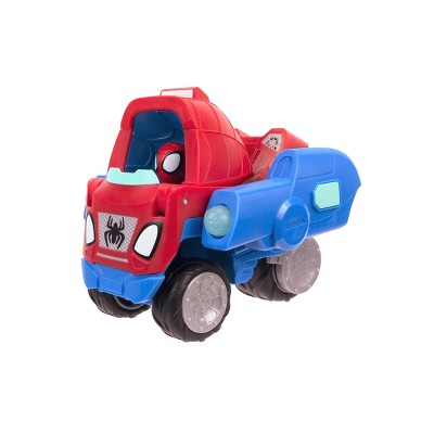 Spidey and His Amazing Friends Land and Sea Cruiser Toy Vehicle: 1:8 Scale, 3 Pieces, Battery-Powered Plastic Boat & Car